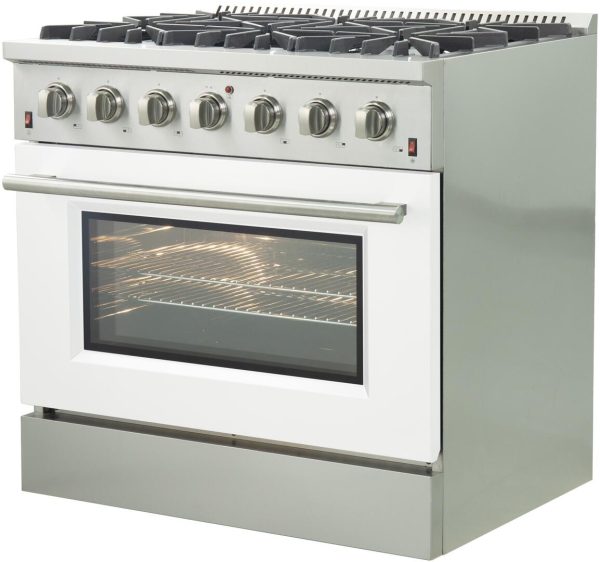 FORNO - Galiano 36  48  Professional Freestanding Gas Dual Fuel Range | 6-8 Italian Sealed Burner | White, Blue, Red, Black Door Color | FFSGS6244 & FFSGS6156 on Sale