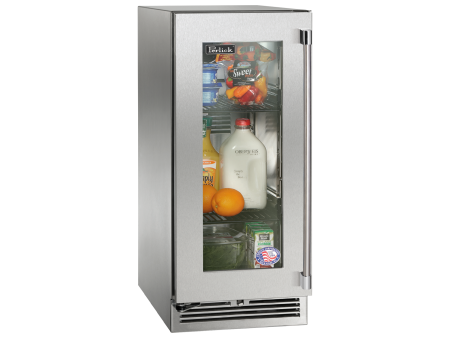 Perlick - 15  Signature Series Indoor Refrigerator with stainless steel glass door,  - HP15RS-4 For Sale