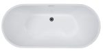 ALFI Brand - 59 inch White Oval Acrylic Free Standing Soaking Bathtub | AB8838 For Discount