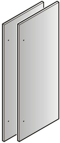 36  Stainless Steel Refrigerator Doors for 80  (2 pcs) without handles - Stainless | 9900337 For Discount