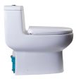 EAGO - DUAL FLUSH ONE PIECE ECO-FRIENDLY HIGH EFFICIENCY LOW FLUSH CERAMIC TOILET | TB351 Sale