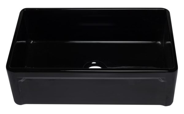 ALFI Brand - 33 inch Black Reversible Single Fireclay Farmhouse Kitchen Sink | AB3320SB-BG For Sale