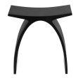 ALFI Brand - Black Matte Arched Solid Surface Resin Bathroom   Shower Stool | ABST77BM Hot on Sale