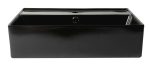 ALFI Brand - Black Matte 24  Modern Rectangular Above Mount Ceramic Sink with Faucet Hole | ABC901-BM Online