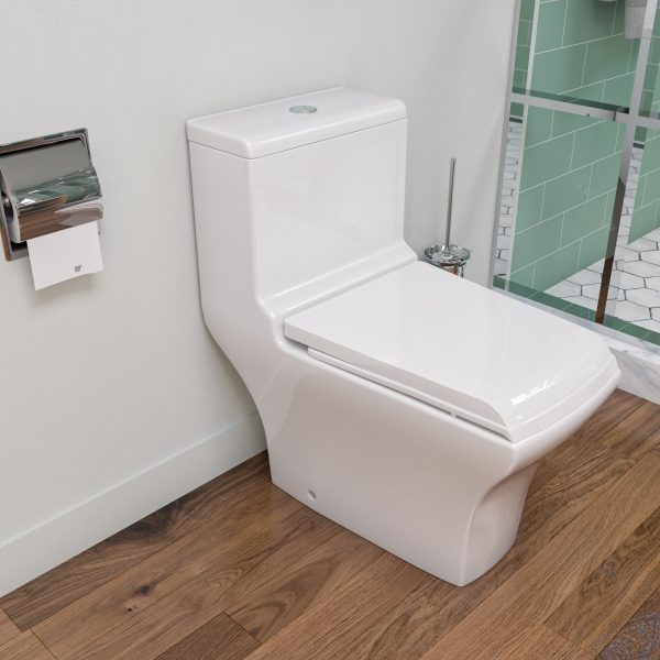 EAGO - DUAL FLUSH ONE PIECE ECO-FRIENDLY HIGH EFFICIENCY LOW FLUSH CERAMIC TOILET | TB356 Cheap