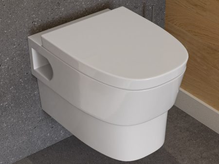 EAGO - Round Modern Wall Mount Dual Flush Toilet Bowl | WD332 Supply