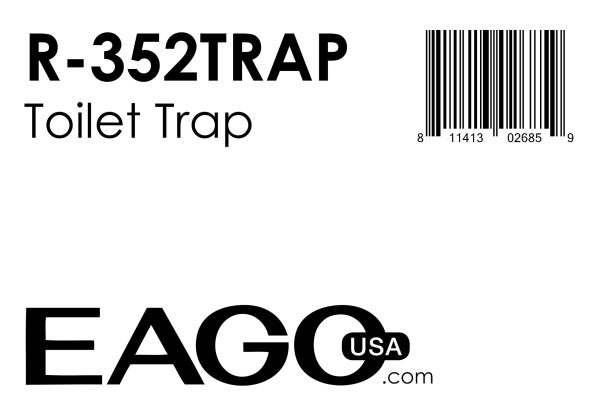 EAGO - Replacement PVC Toilet Trap for TB352 | R-352TRAP Sale