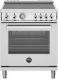 Bertazzoni - 30 Inch Freestanding Induction Range with 4 Elements, 4.6 cu. ft. Oven Capacity - PRO304INMXV on Sale