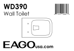 EAGO - White Modern Ceramic Wall Mounted Toilet Bowl | WD390 Hot on Sale