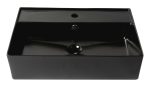 ALFI Brand - Black Matte 24  Modern Rectangular Above Mount Ceramic Sink with Faucet Hole | ABC901-BM Online