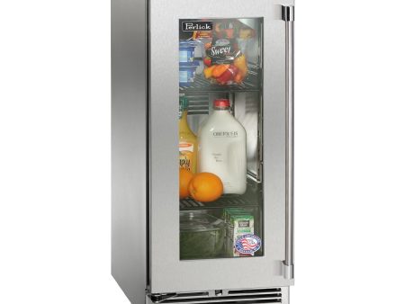 Perlick - 15  Signature Series Outdoor Refrigerator with stainless steel glass door, with lock - HP15RO Hot on Sale