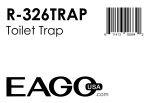 EAGO - Replacement PVC Toilet Trap for TB326 | R-326TRAP Cheap