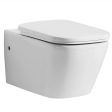 EAGO - White Modern Ceramic Wall Mounted Toilet Bowl | WD390 Hot on Sale