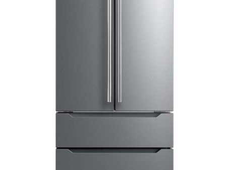 Midea - 23 CF Stainless Counter-Depth 4-Door French Door - MRQ23B4AST Online now