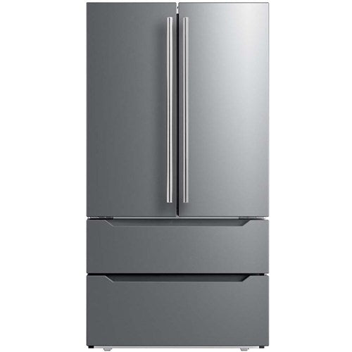 Midea - 23 CF Stainless Counter-Depth 4-Door French Door - MRQ23B4AST Online now