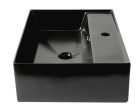 ALFI Brand - Black Matte 24  Modern Rectangular Above Mount Ceramic Sink with Faucet Hole | ABC901-BM Online