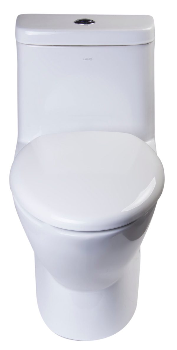 EAGO - MODERN DUAL FLUSH ONE PIECE ECO-FRIENDLY HIGH EFFICIENCY LOW FLUSH CERAMIC TOILET | TB346 For Cheap