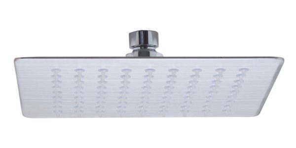 ALFI Brand - Solid Brushed Stainless Steel 8  Square Ultra Thin Rain Shower Head | RAIN8S-BSS on Sale