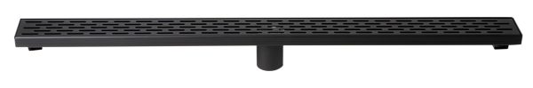 ALFI Brand - 36  Black Matte Stainless Steel Linear Shower Drain with Groove Holes | ABLD36C-BM For Cheap