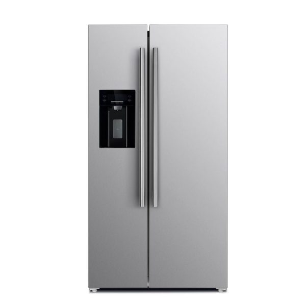 FORNO - 36 in. W x 29.86 in. D 20 cu. ft. Side by Side Refrigerator in Stainless Steel with Ice Maker For Discount