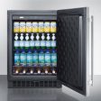 Summit | 24 Inch Outdoor Undercounter Refrigerator with Adjustable Glass Shelves, Digital Thermostat, Door Lock, Internal Fan, LED Lighting, 4.6 cu. ft. Capacity, Commercially Approved  | SPR627OSCSS Sale