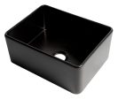 ALFI Brand - Black Matte Smooth Apron 24  x 18  Single Bowl Fireclay Farm Sink | ABF2418-BM Hot on Sale