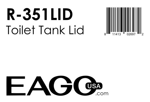 EAGO - Replacement Ceramic Toilet Lid for TB351 | R-351LID Hot on Sale