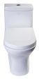 EAGO - DUAL FLUSH ONE PIECE ECO-FRIENDLY HIGH EFFICIENCY LOW FLUSH CERAMIC TOILET | TB353 Hot on Sale