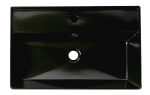 ALFI Brand - Black Matte 24  Modern Rectangular Above Mount Ceramic Sink with Faucet Hole | ABC901-BM Online