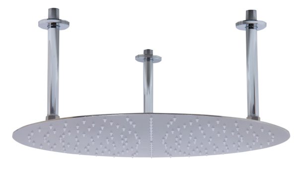 ALFI Brand - 20  Round Brushed Solid Stainless Steel Ultra Thin Rain Shower Head | RAIN20R-BSS on Sale