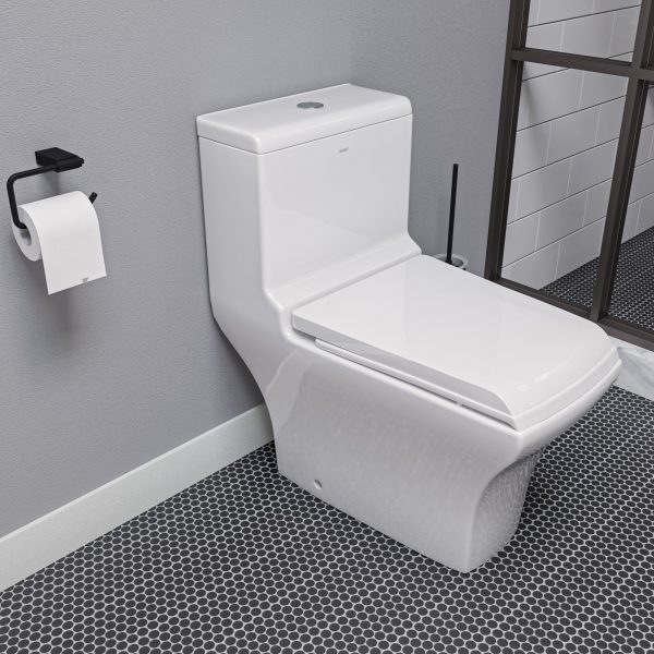 EAGO - DUAL FLUSH ONE PIECE ECO-FRIENDLY HIGH EFFICIENCY LOW FLUSH CERAMIC TOILET | TB356 Cheap