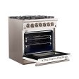 FORNO - Capriasca Titanium 30  36  48  Professional Freestanding Gas Dual Fuel Range | 5-8 Italian Sealed Burner | White, Blue, Red, Black Door Color | FFSGS6260 & FFSGS6187 Online Sale