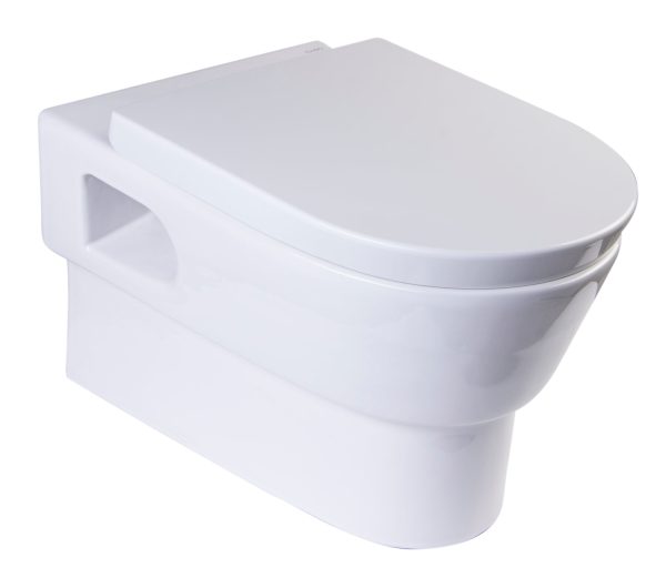 EAGO - Round Modern Wall Mount Dual Flush Toilet Bowl | WD332 Supply