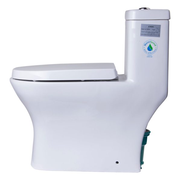 EAGO - DUAL FLUSH ONE PIECE ECO-FRIENDLY HIGH EFFICIENCY LOW FLUSH CERAMIC TOILET | TB353 Hot on Sale