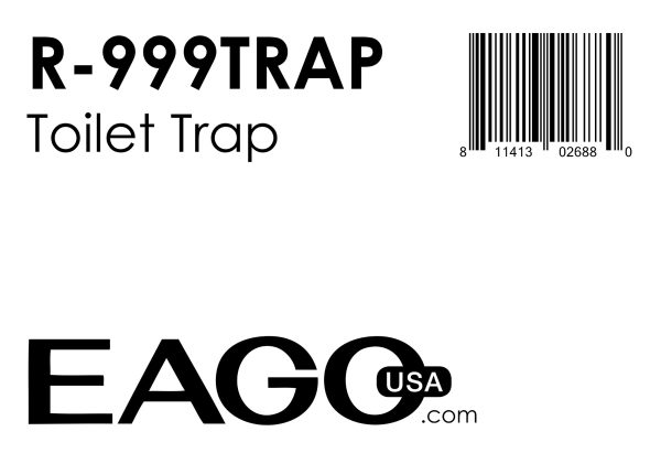 EAGO - Replacement PVC Toilet Trap TB336 TB358 TB351 TB353 | R-999TRAP Sale