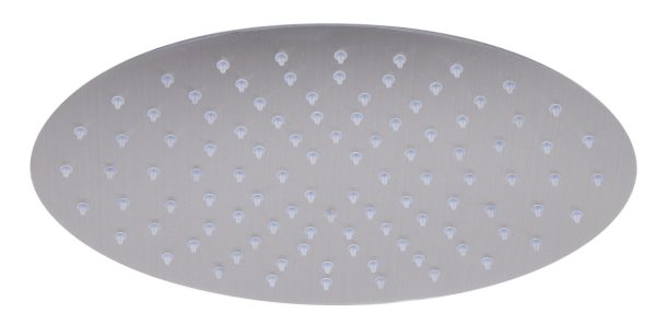 ALFI Brand - 12  Oval Brushed Solid Stainless Steel Ultra Thin Rain Shower Head | RAIN128-BSS Sale