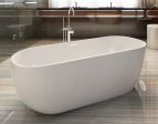 ALFI Brand - 59 inch White Oval Acrylic Free Standing Soaking Bathtub | AB8838 For Discount