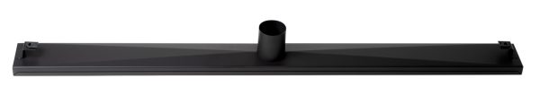 ALFI Brand - 36  Black Matte Stainless Steel Linear Shower Drain with Groove Holes | ABLD36C-BM For Cheap